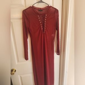 Sheer Red Dress